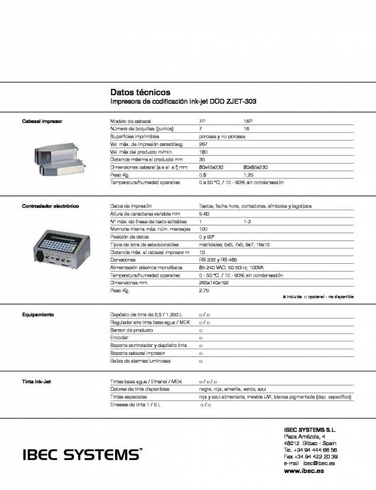 ink-jet ZJET-303.Impresora de codificación. 2