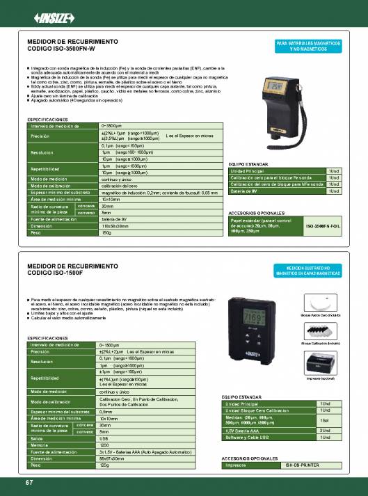 INSIZE. Metrologia 2015 68