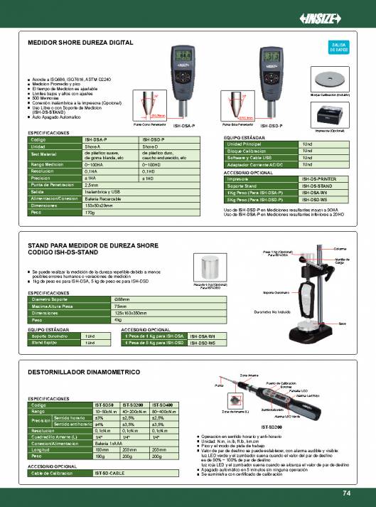 INSIZE. Metrologia 2015 75