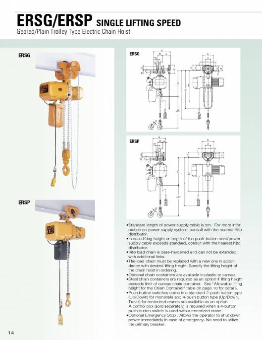 KITO. Ligting-hoists. 14