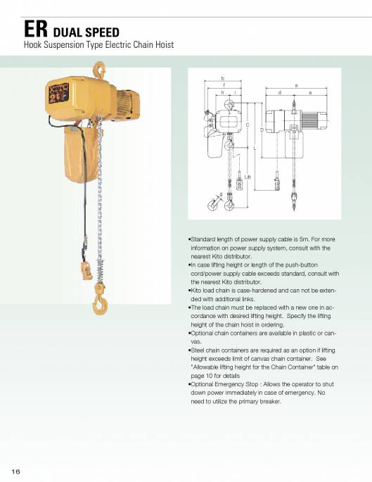 KITO. Ligting-hoists. 16