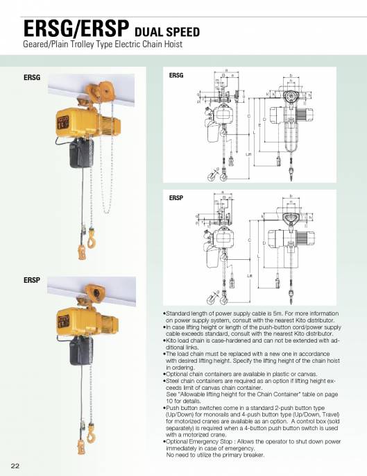 KITO. Ligting-hoists. 22