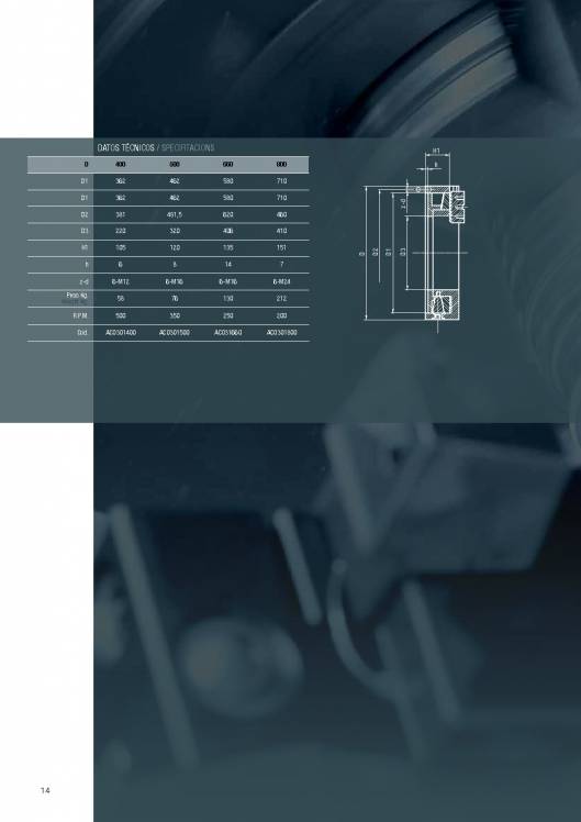 Catálogo MK. Platos de torno 14