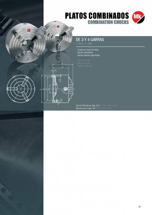 Catálogo MK. Platos de torno 31