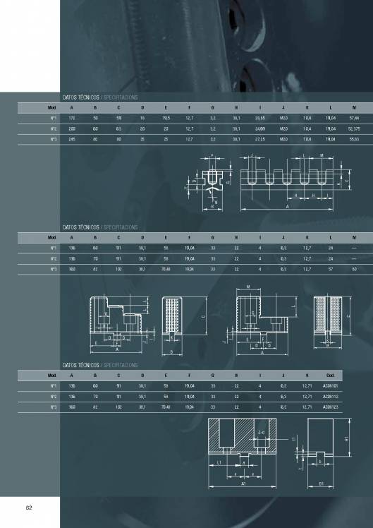 Catálogo MK. Platos de torno 62