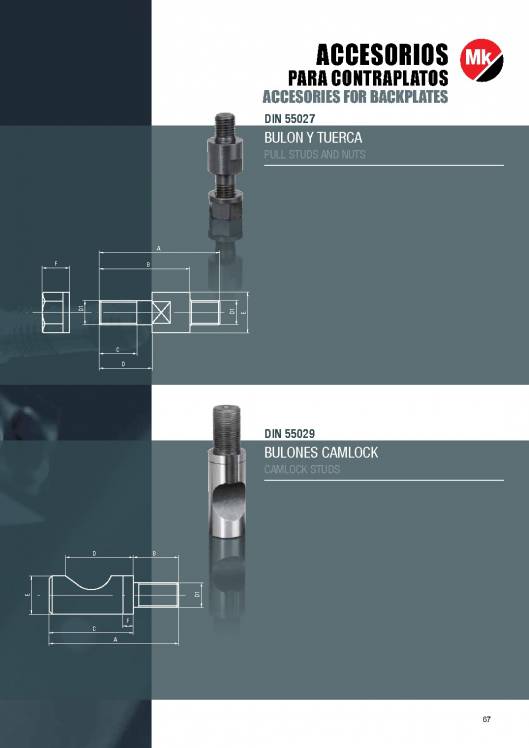 Catálogo MK. Platos de torno 67