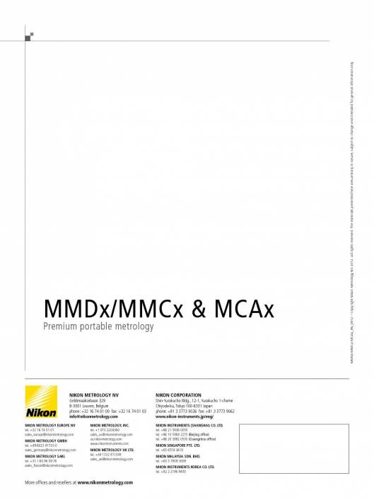 NIKON METROLOGY MCAx. Brazos de medición portable 8