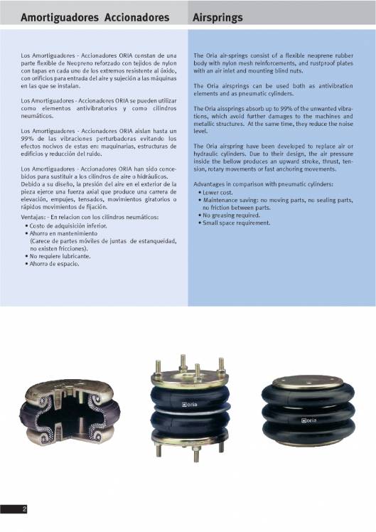 Catálogo ORIA Cilindros de fuelle 2