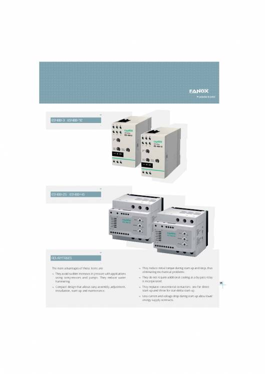 Protection and control panels for submergible pumps FANOX 15