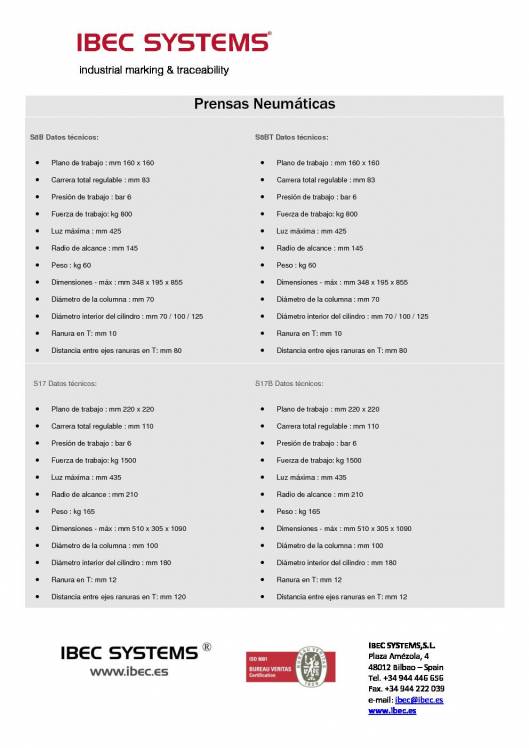 S8. Prensa neumática. 2