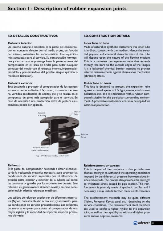 Catálogo SAFETECH Juntas de expansión 11