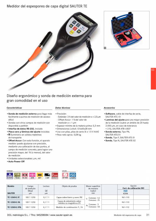 SAUTER. Metrologia 2015 30
