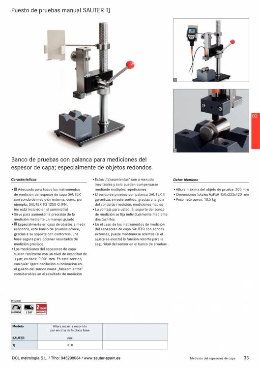 SAUTER. Metrologia 2015 32