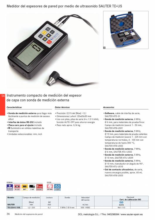 SAUTER. Metrologia 2015 35