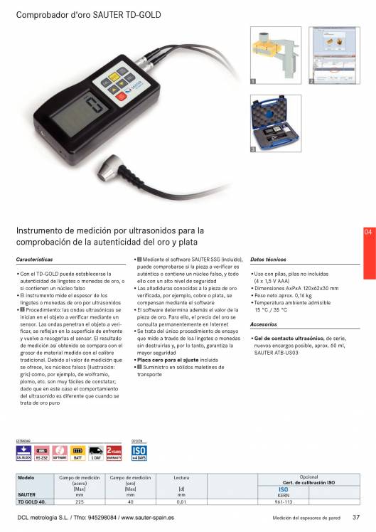 SAUTER. Metrologia 2015 36