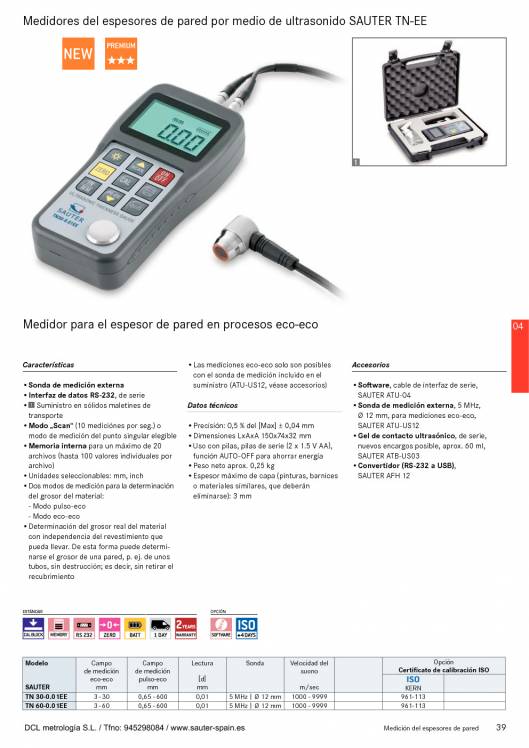 SAUTER. Metrologia 2015 38