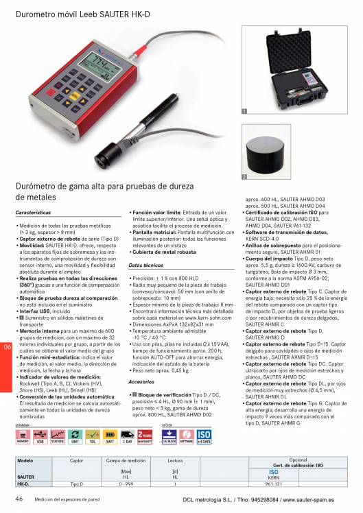 SAUTER. Metrologia 2015 45