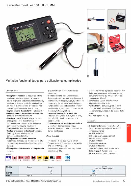 SAUTER. Metrologia 2015 46