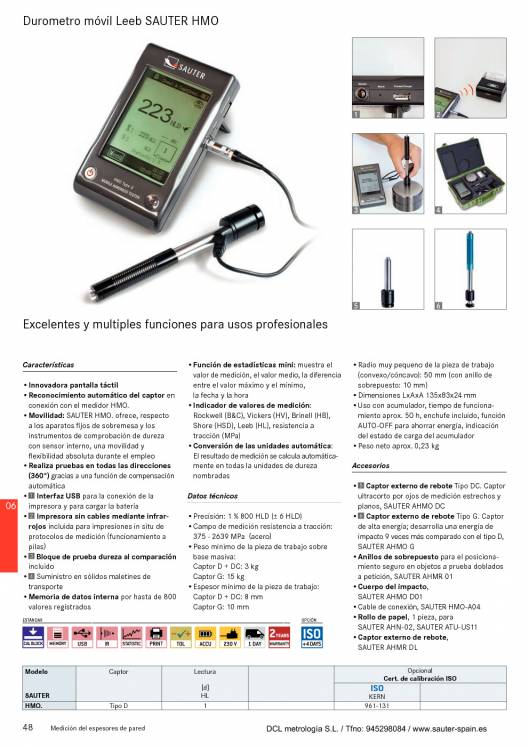 SAUTER. Metrologia 2015 47