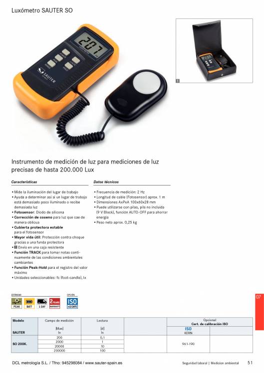 SAUTER. Metrologia 2015 50