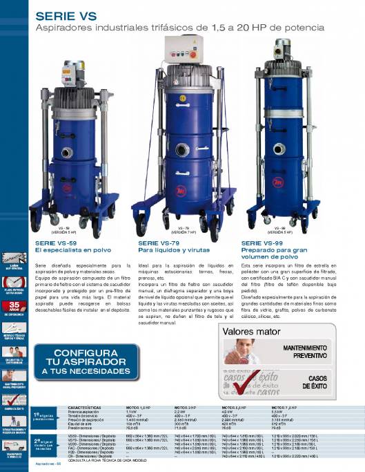 SERIE CR. Aspirador industrial equipado con contenedor reforzado independiente sistema de vaciado basculante. 1