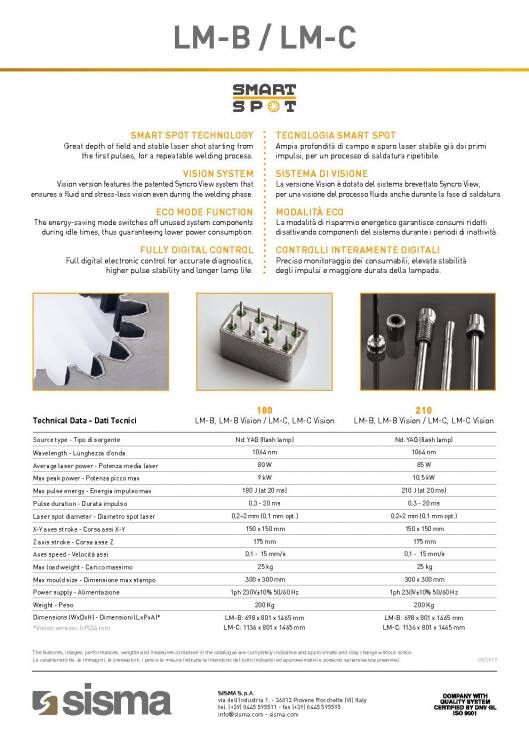 SISMA LASER. LM-B-LM-C. Máquina de soldadura laser de sobremesa 2