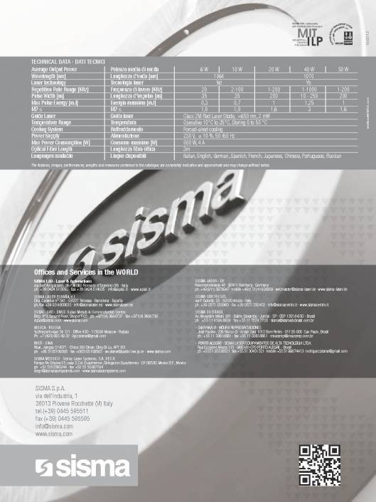 SISMA LASER. SERIE OEM. Marcadora láser industrial 3