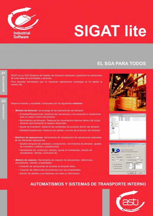 Software de gestión de almacenes SIGAT 1