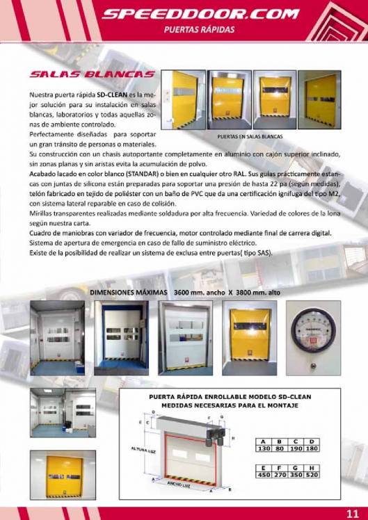 SPEED DOOR. Puertas rápidas 11
