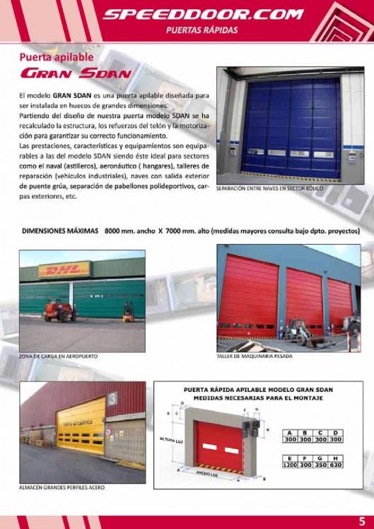 SPEED DOOR. Puertas rápidas 5