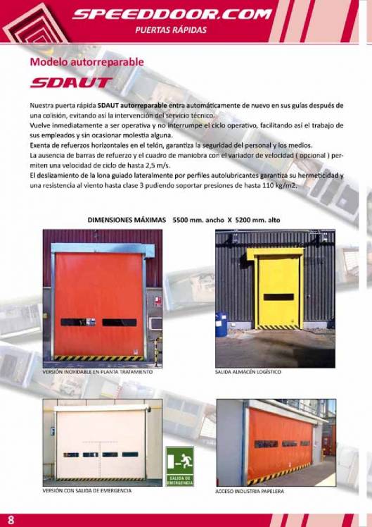 SPEED DOOR. Puertas rápidas 8