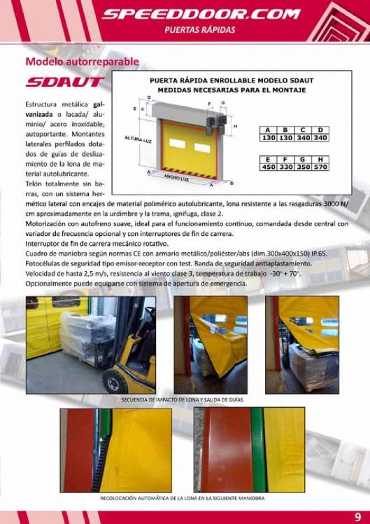 SPEED DOOR. Puertas rápidas 9