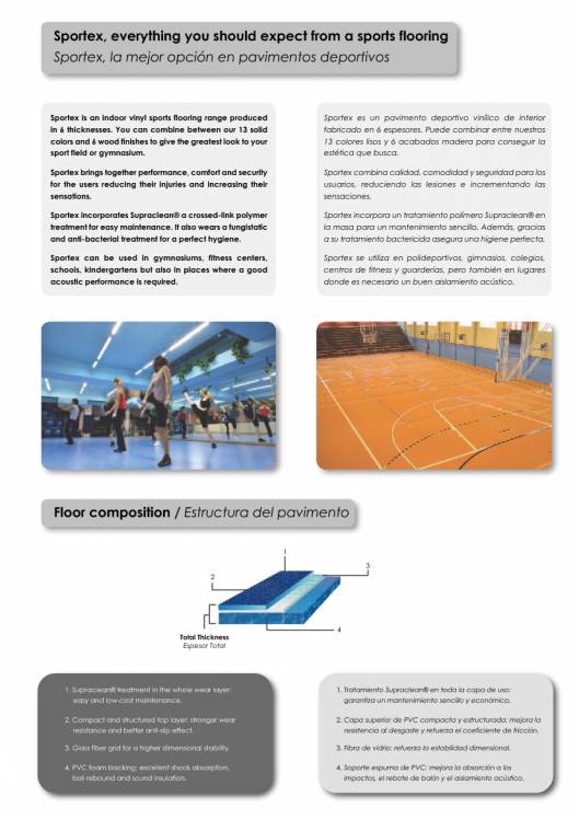 SPORTEX. Pavimentos vinílicos deportivos. 2