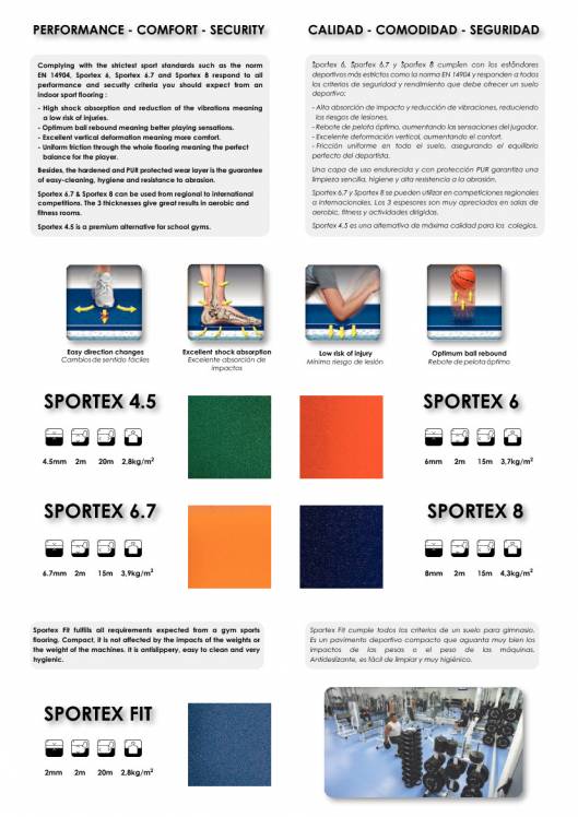 SPORTEX. Pavimentos vinílicos deportivos. 3