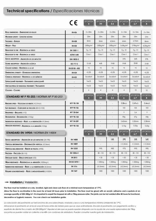 SPORTEX. Pavimentos vinílicos deportivos. 8