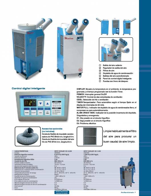 SPOTCOOLER. Equipo portátil de aire acondicionado. 2