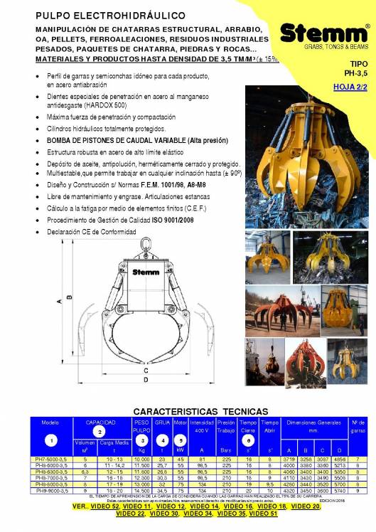 STEMM PH-3,5. Pulpo hidráulico. 2