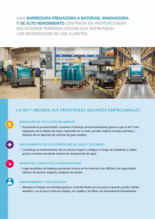 TENNANT M17. Fregadora-barredora de conductor sentado a baterías. 2