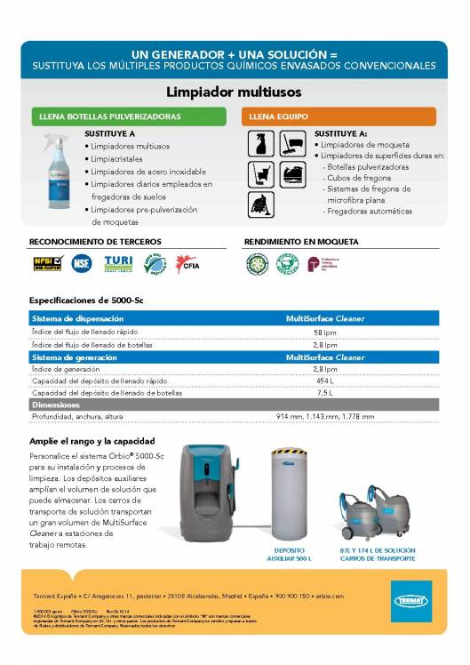 TENNANT Orbio 5000-Sc Tecnología de limpieza de corriente dividida 2