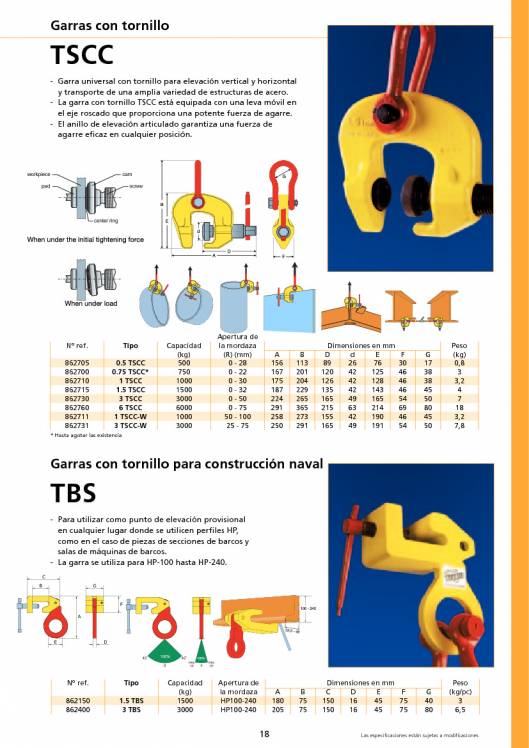 TERRIER. Garras de elevación. 18