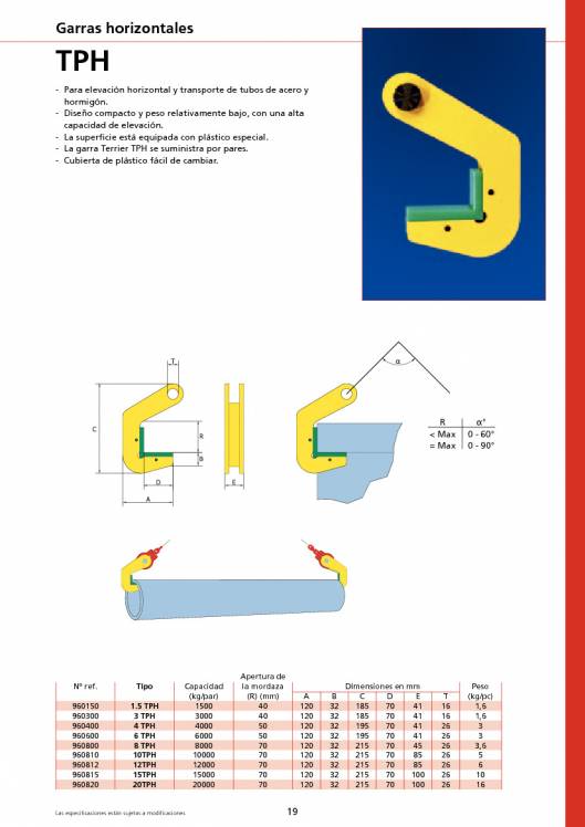 TERRIER. Garras de elevación. 19