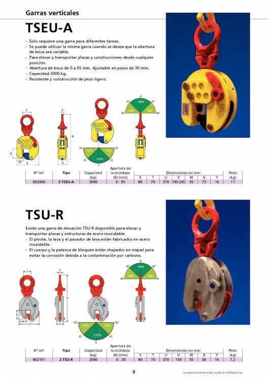 TERRIER. Garras de elevación. 8