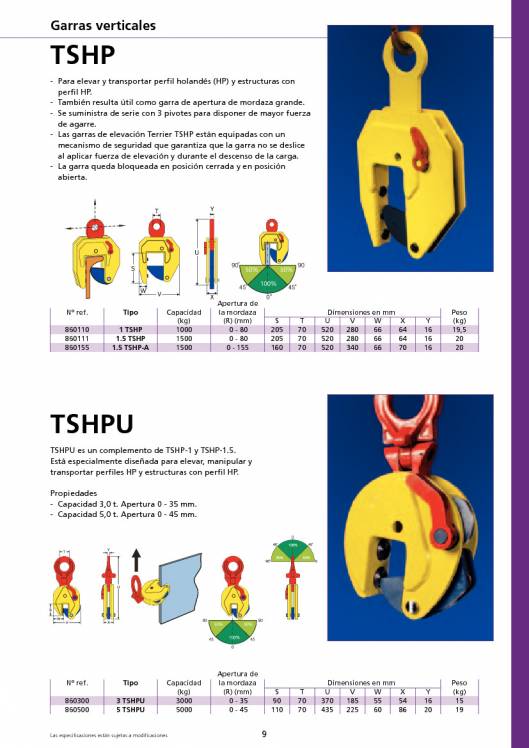 TERRIER. Garras de elevación. 9