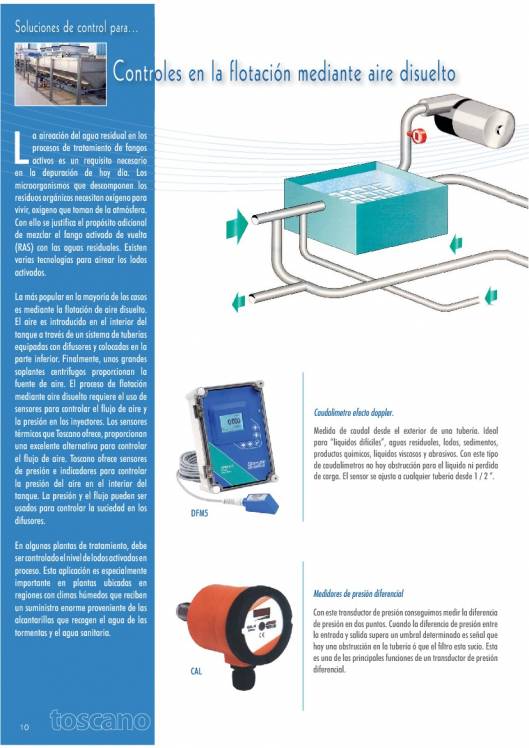 TOSCANO. Soluciones de control para agua y depuración. 12