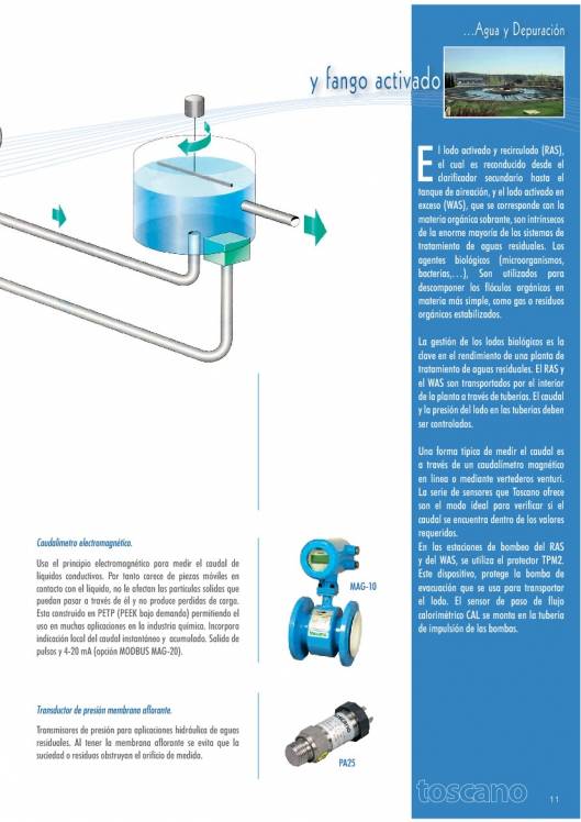 TOSCANO. Soluciones de control para agua y depuración. 13