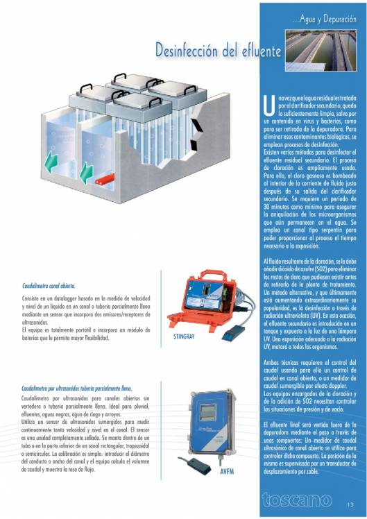 TOSCANO. Soluciones de control para agua y depuración. 15