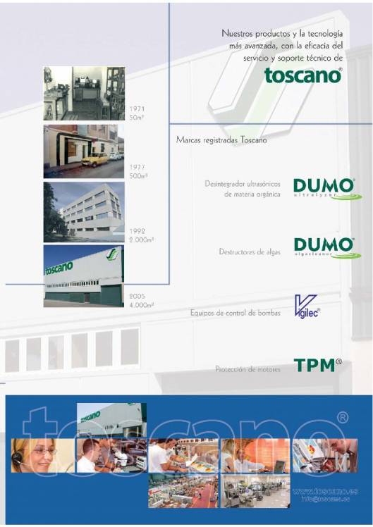 TOSCANO. Soluciones de control para agua y depuración. 23