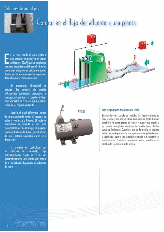 TOSCANO. Soluciones de control para agua y depuración. 10