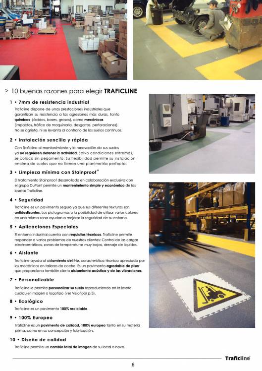 TRAFICLINE. Losetas macizas para uso público e industrial. 6