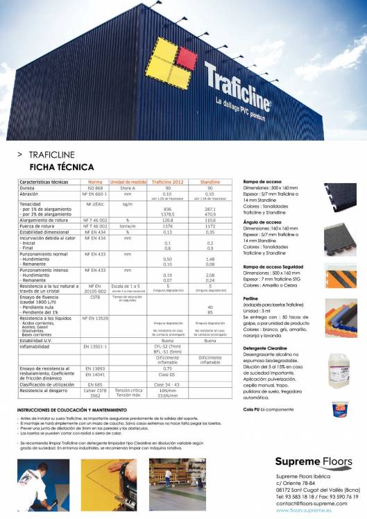 TRAFICLINE. Losetas macizas para uso público e industrial. 8